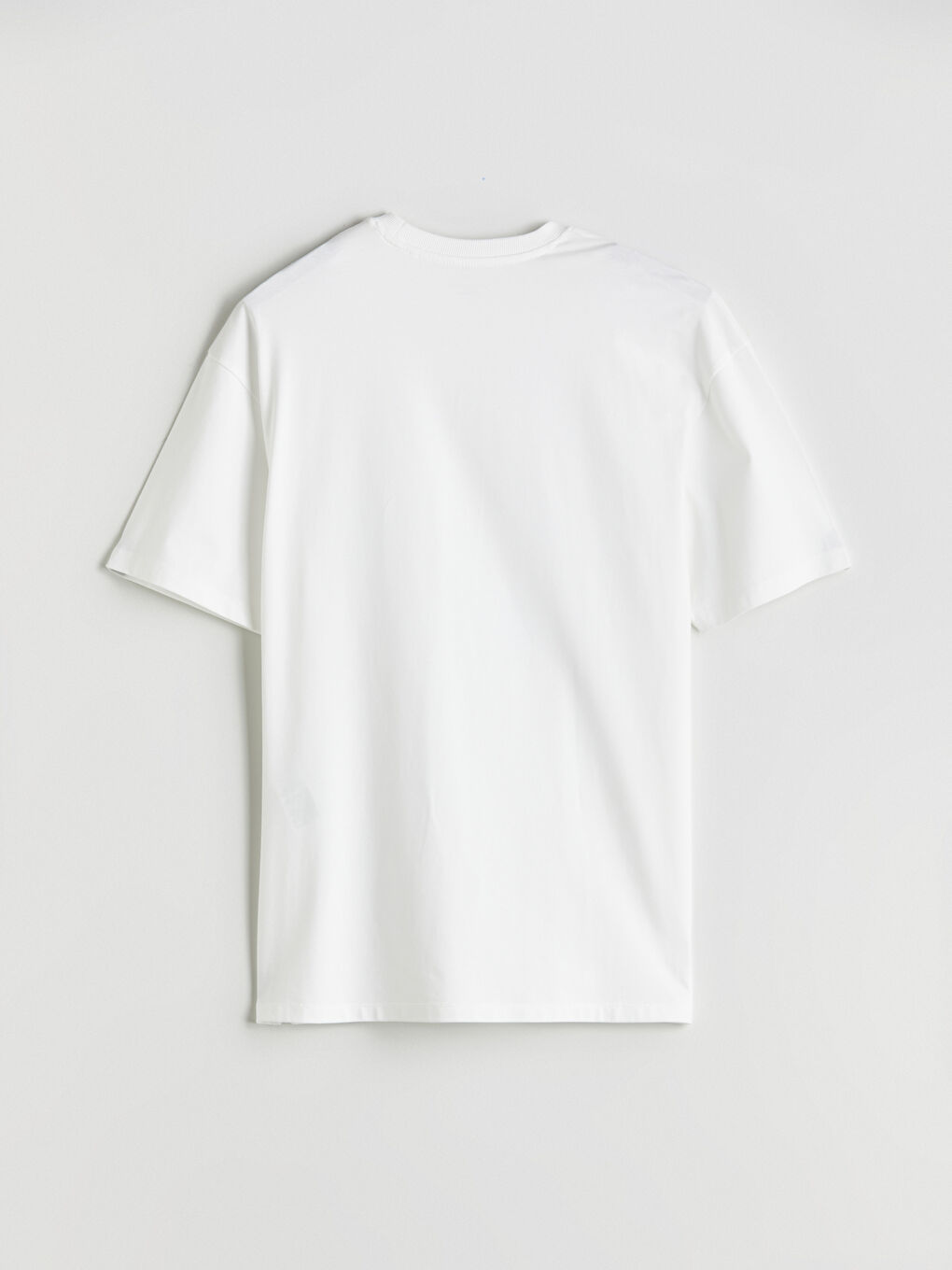 Ekru Bisiklet Yaka Kadın Tişört-5