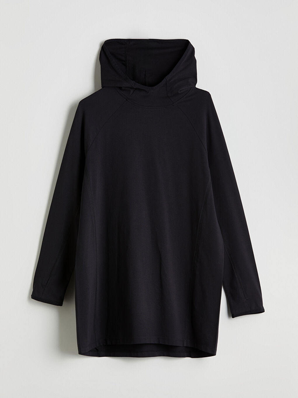 Siyah Kapüşonlu Kadın Tunik-4