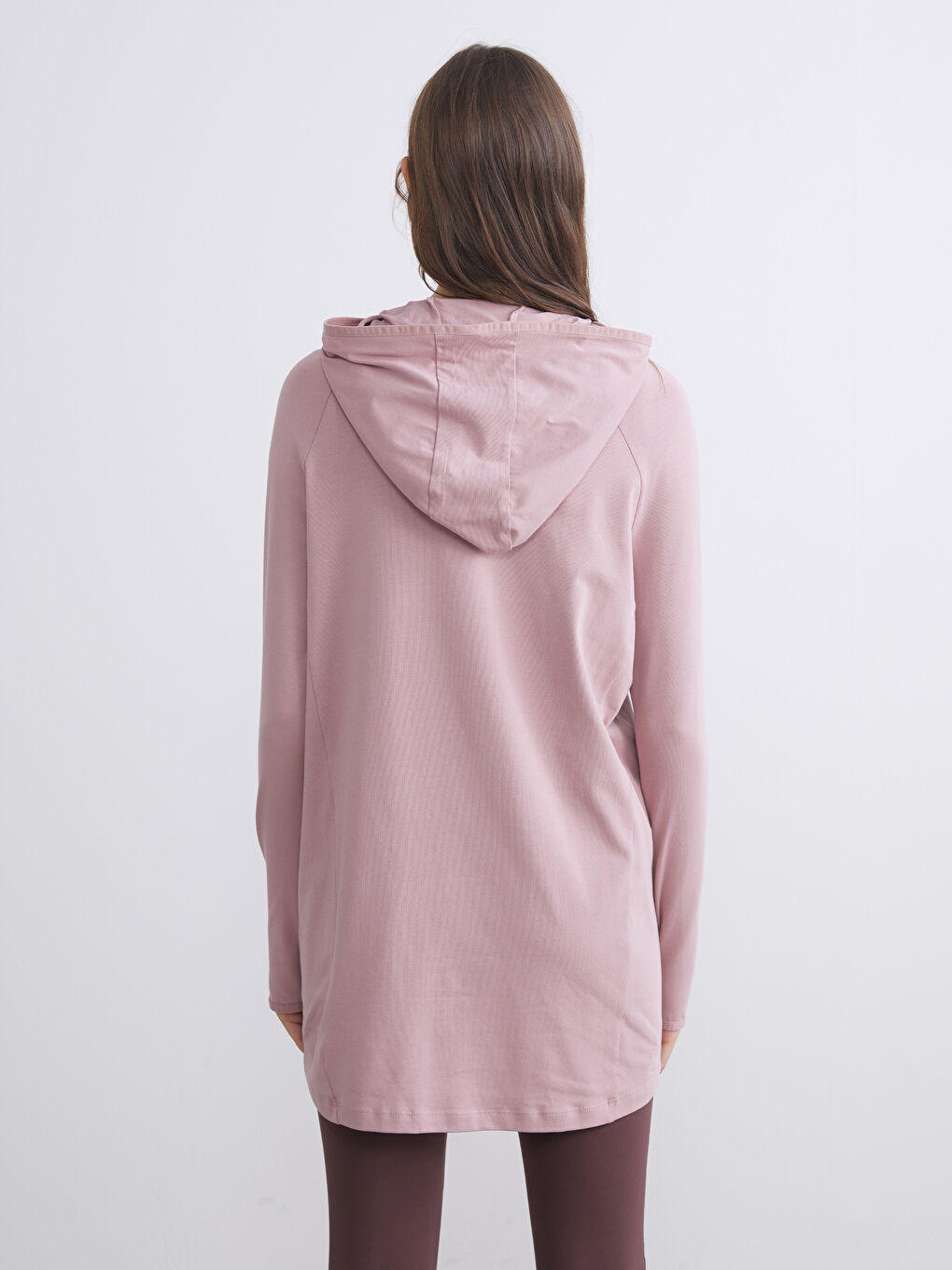 Pembe Kapüşonlu Kadın Tunik-3