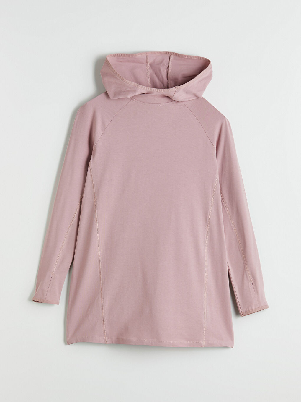 Pembe Kapüşonlu Kadın Tunik-4