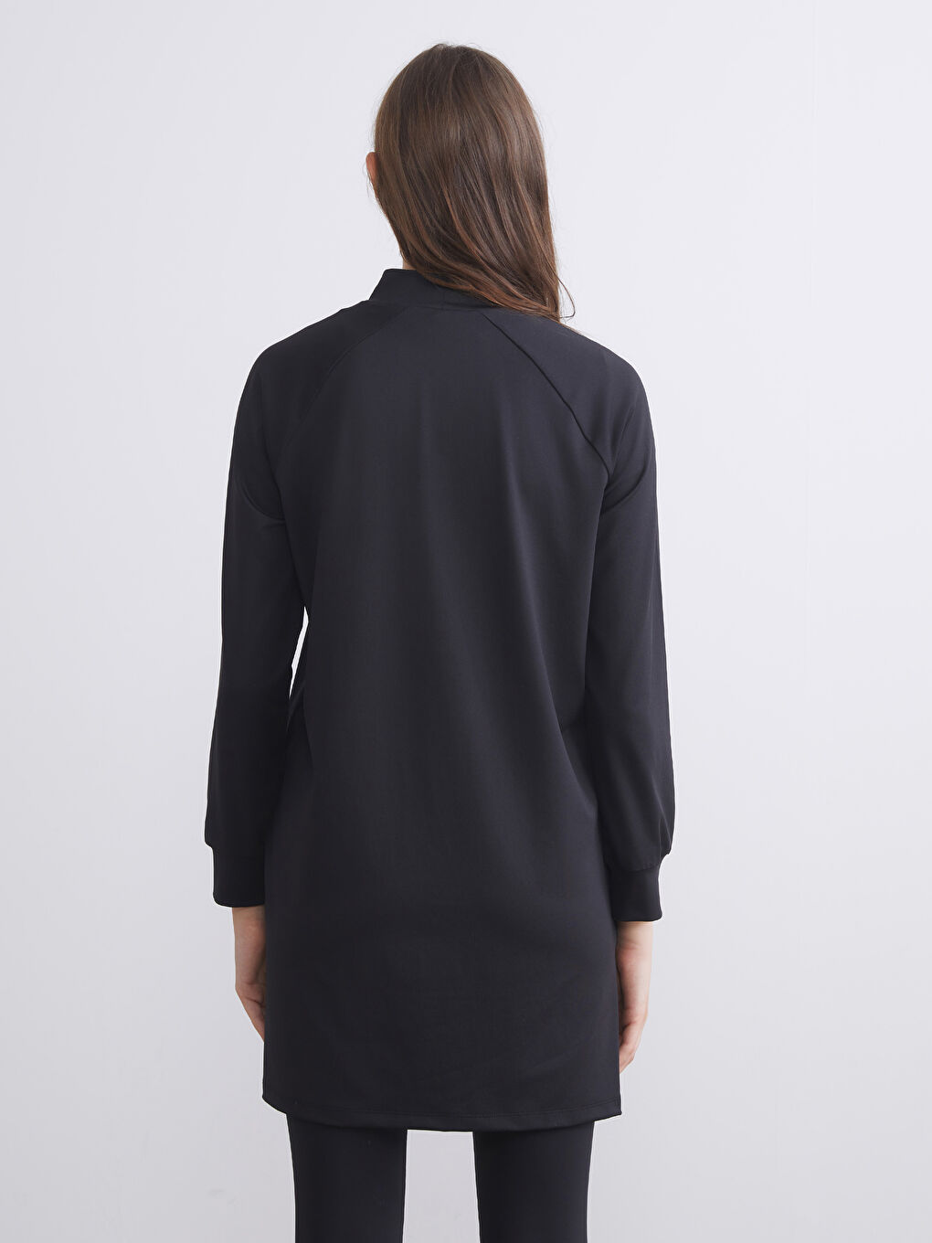 Siyah Dik Yaka Kadın Tunik-3
