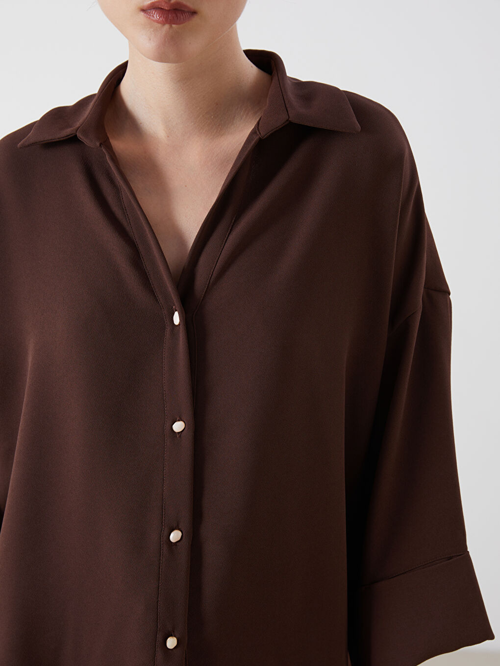 LCW Vision Oversize Women's Shirt -S5OM10Z8-ESJ