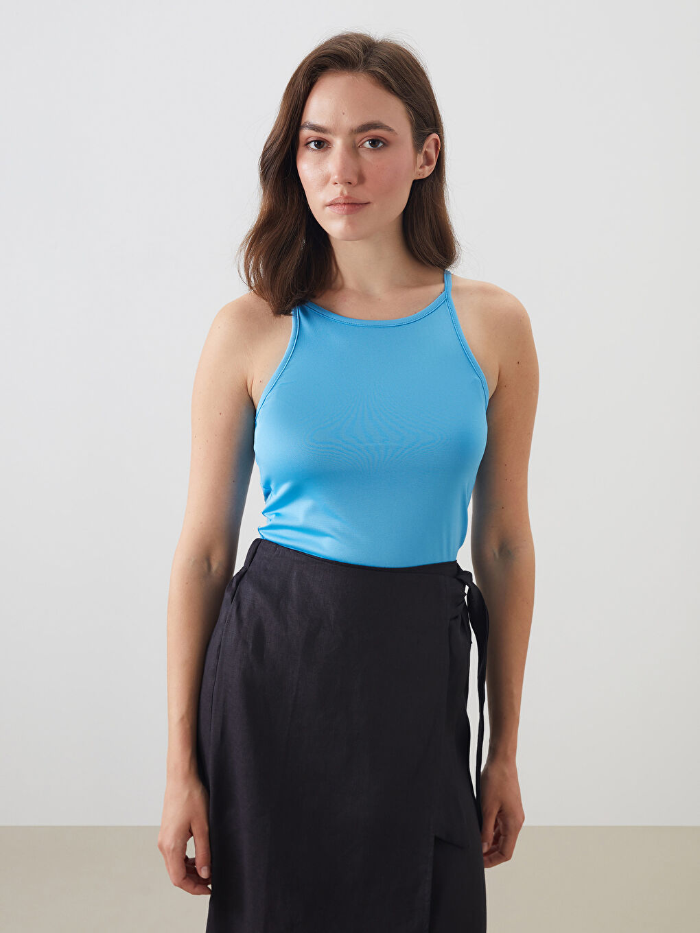 Halter Neck Women's Tank Top -S5OM21Z8-GEZ
