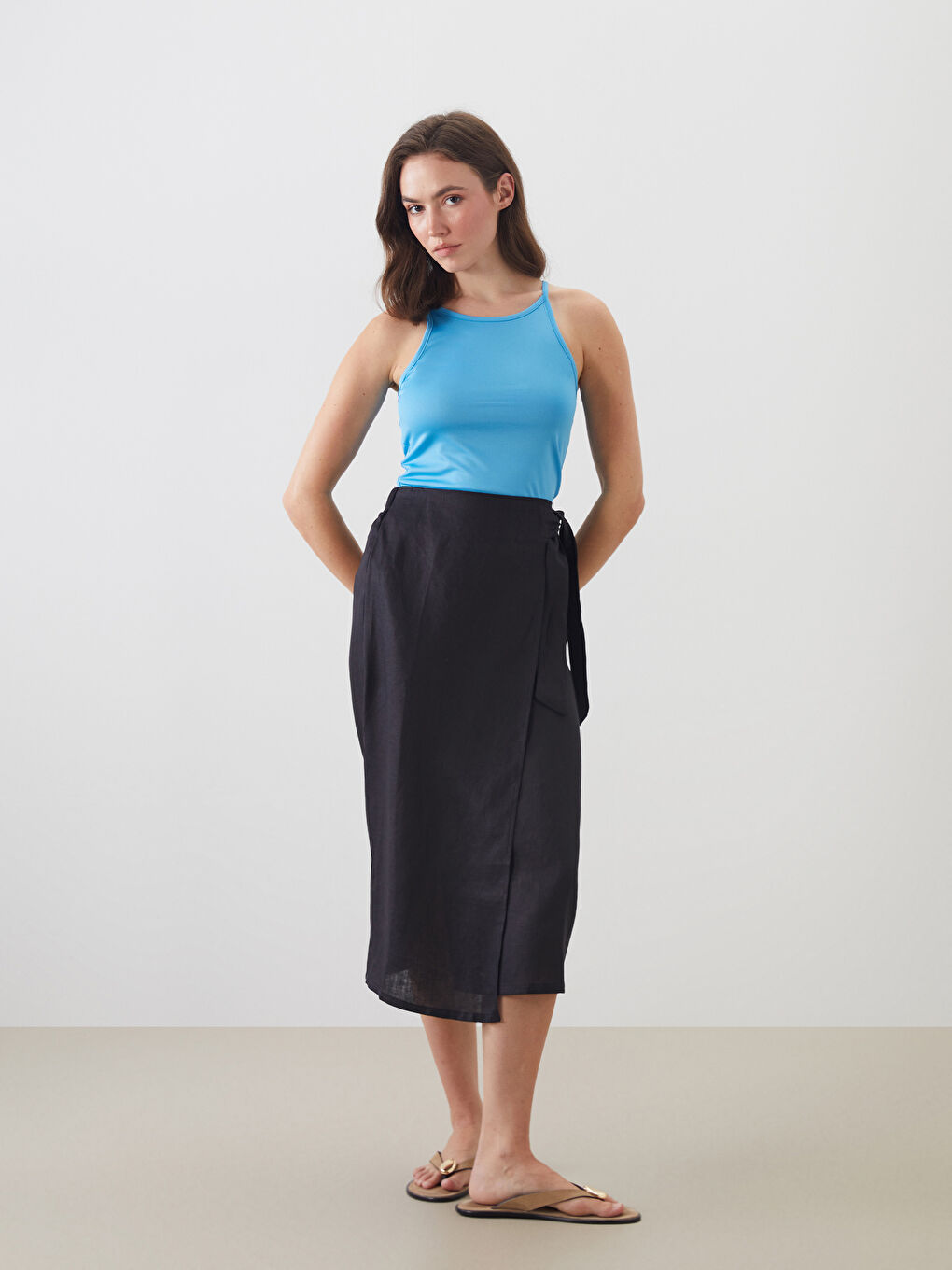 Halter Neck Women's Tank Top -S5OM21Z8-GEZ