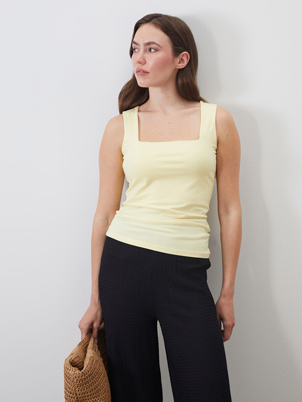 Square Collar Women's Tank Top -S5OM23Z8-FSW