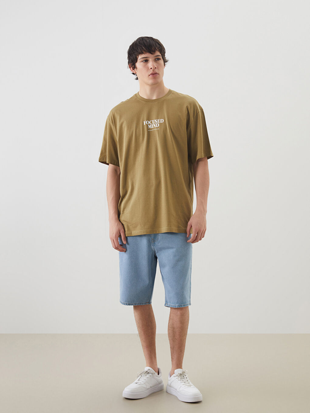 XSIDE Crew Neck Printed Jersey Men's T-Shirt -S5OM26Z8-GVT