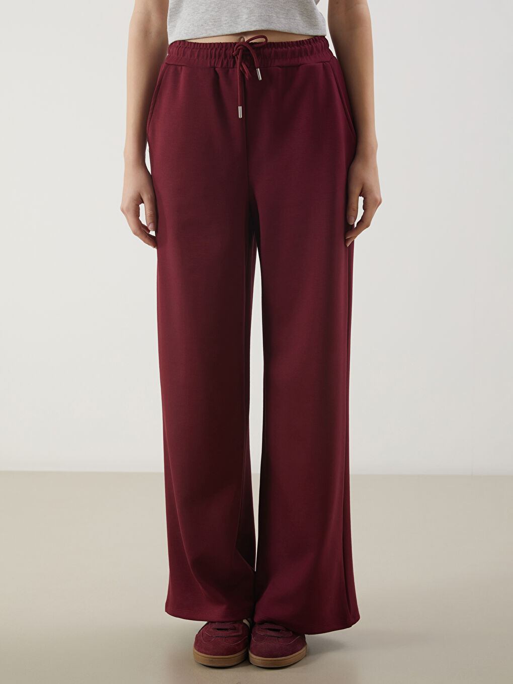 Women's Elastic Waist Sweatpants -S5OM44Z8-HRW