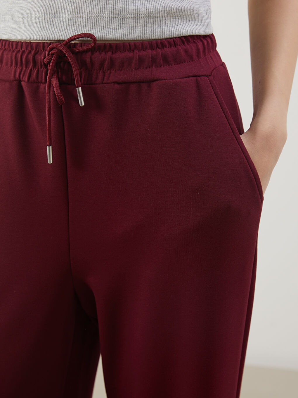 Women's Elastic Waist Sweatpants -S5OM44Z8-HRW