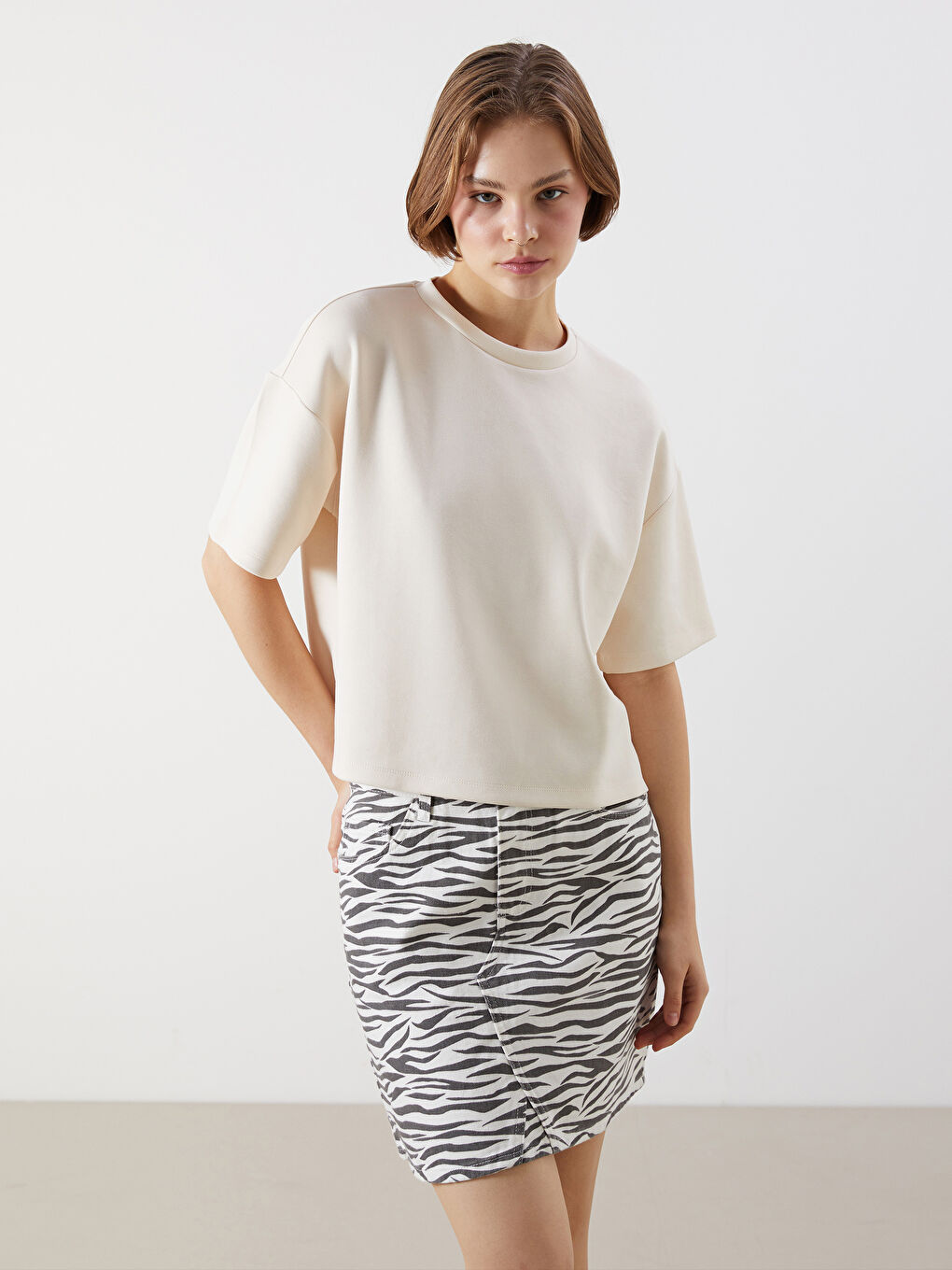 Crew Neck Oversize Women's T-Shirt -S5OM57Z8-R9J