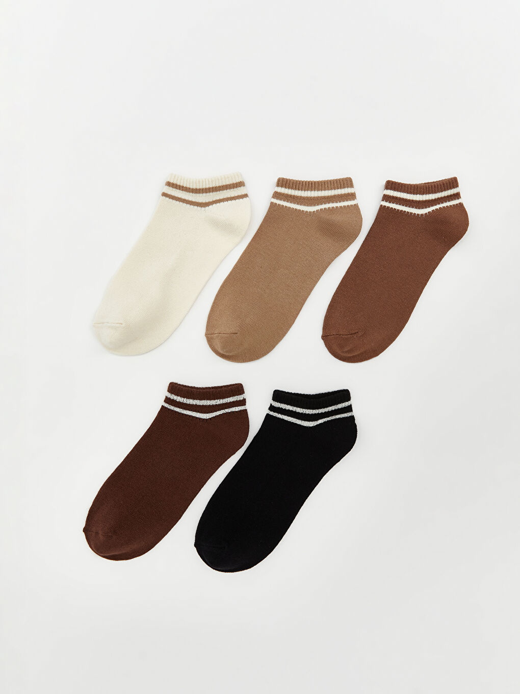 Karışık Çizgili Erkek Çocuk Patik Çorap 5'li