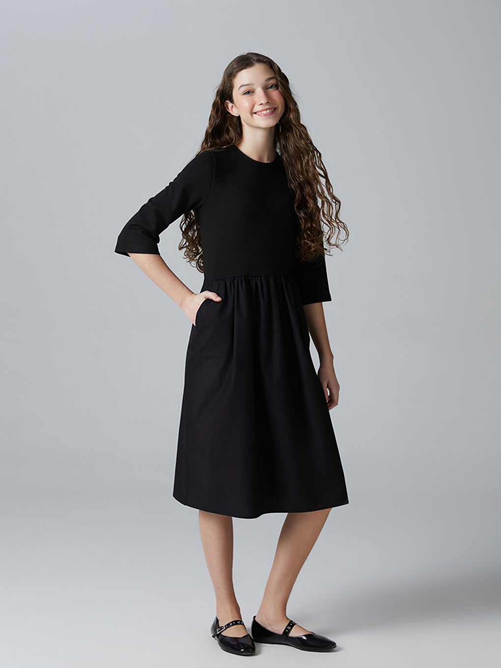 Teenage Girl BLACK Dress -S5OM75Z4-CVL