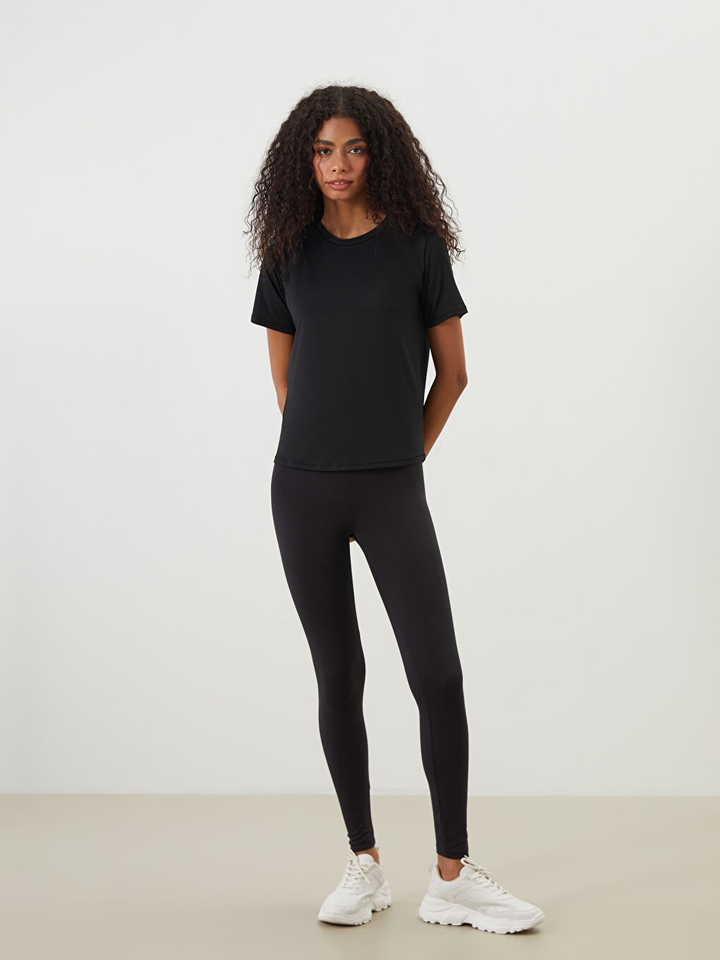 Elasticated Waist Women's Sports Leggings -S5ON06Z8-CVL