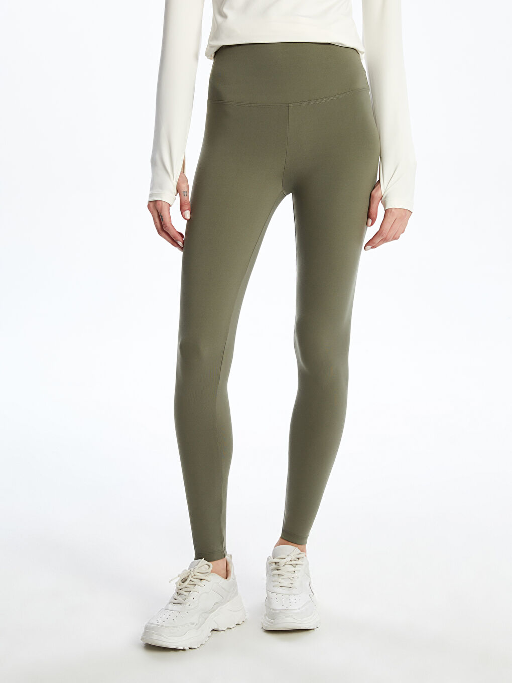 XSIDE ACTIVE Elasticated Waist Women's Sports Leggings -S5ON06Z8-PNH