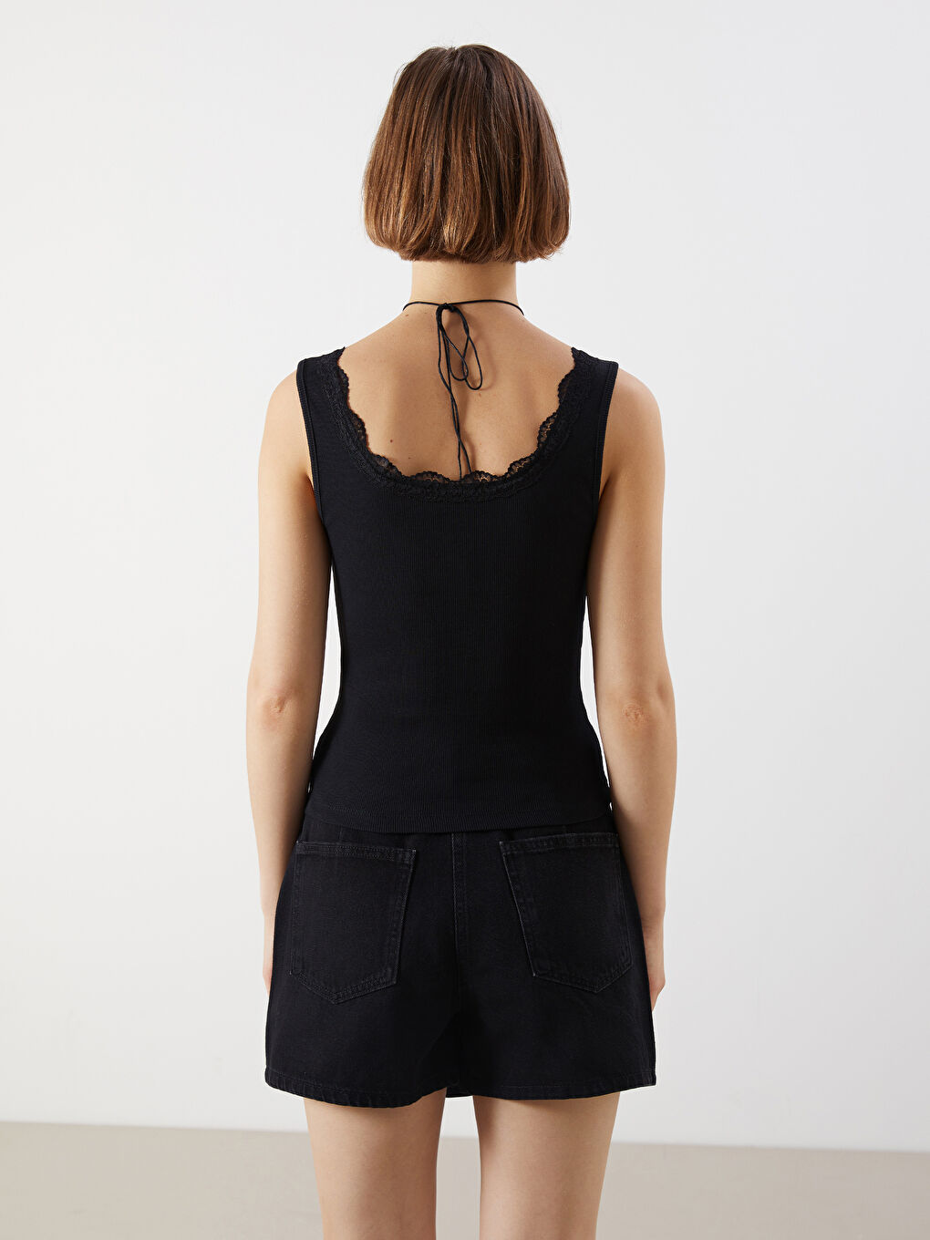 U Neck Lace Detailed Women's Tank Top -S5ON09Z8-CVL
