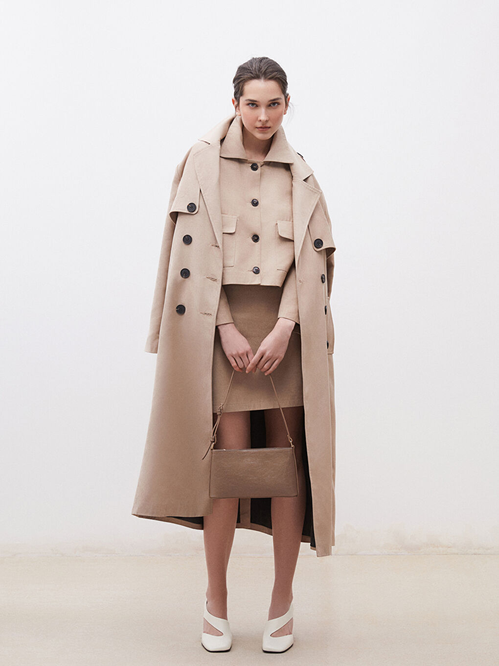 Kahverengi Deri Görünümlü Kadın Kol Çantası-2