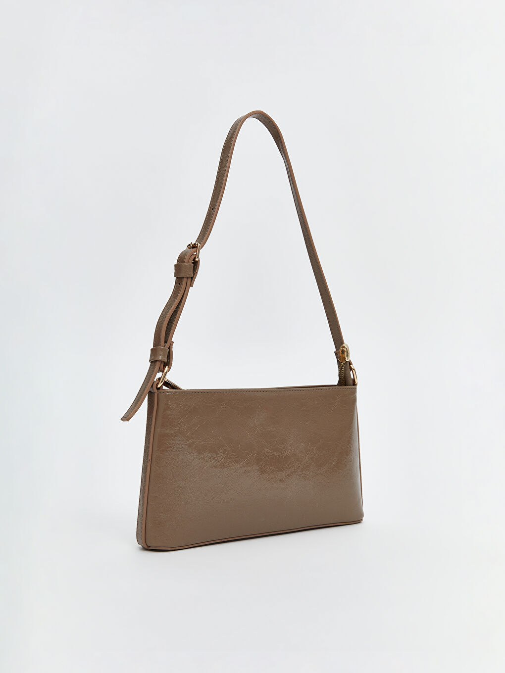 Kahverengi Deri Görünümlü Kadın Kol Çantası-4