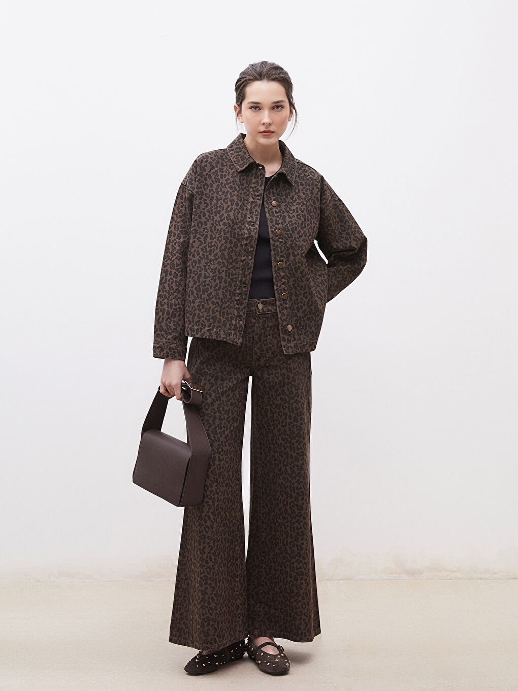 Kahverengi Deri Görünümlü Kadın Omuz Çantası-3