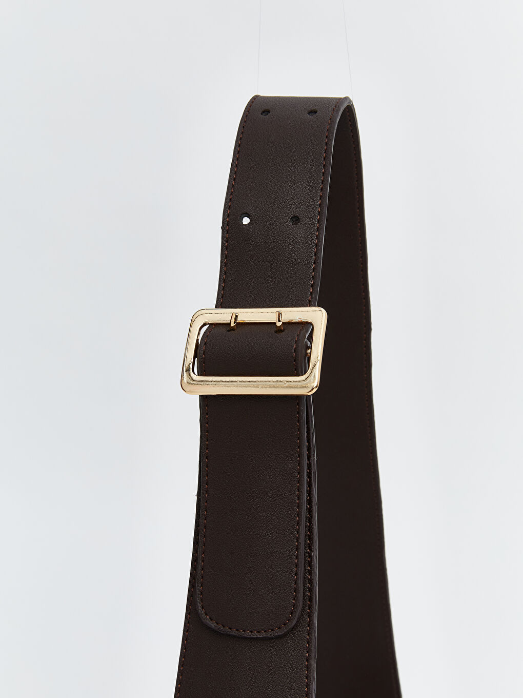 Kahverengi Deri Görünümlü Kadın Omuz Çantası-5