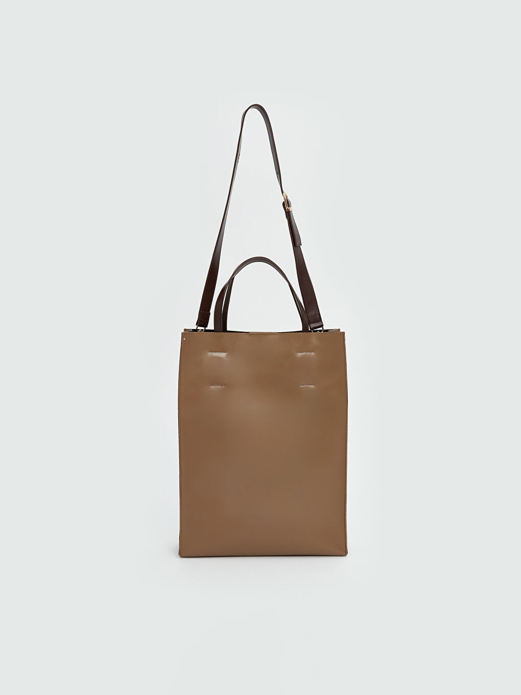 Kahverengi Deri Görünümlü Kadın Kol Çantası-2