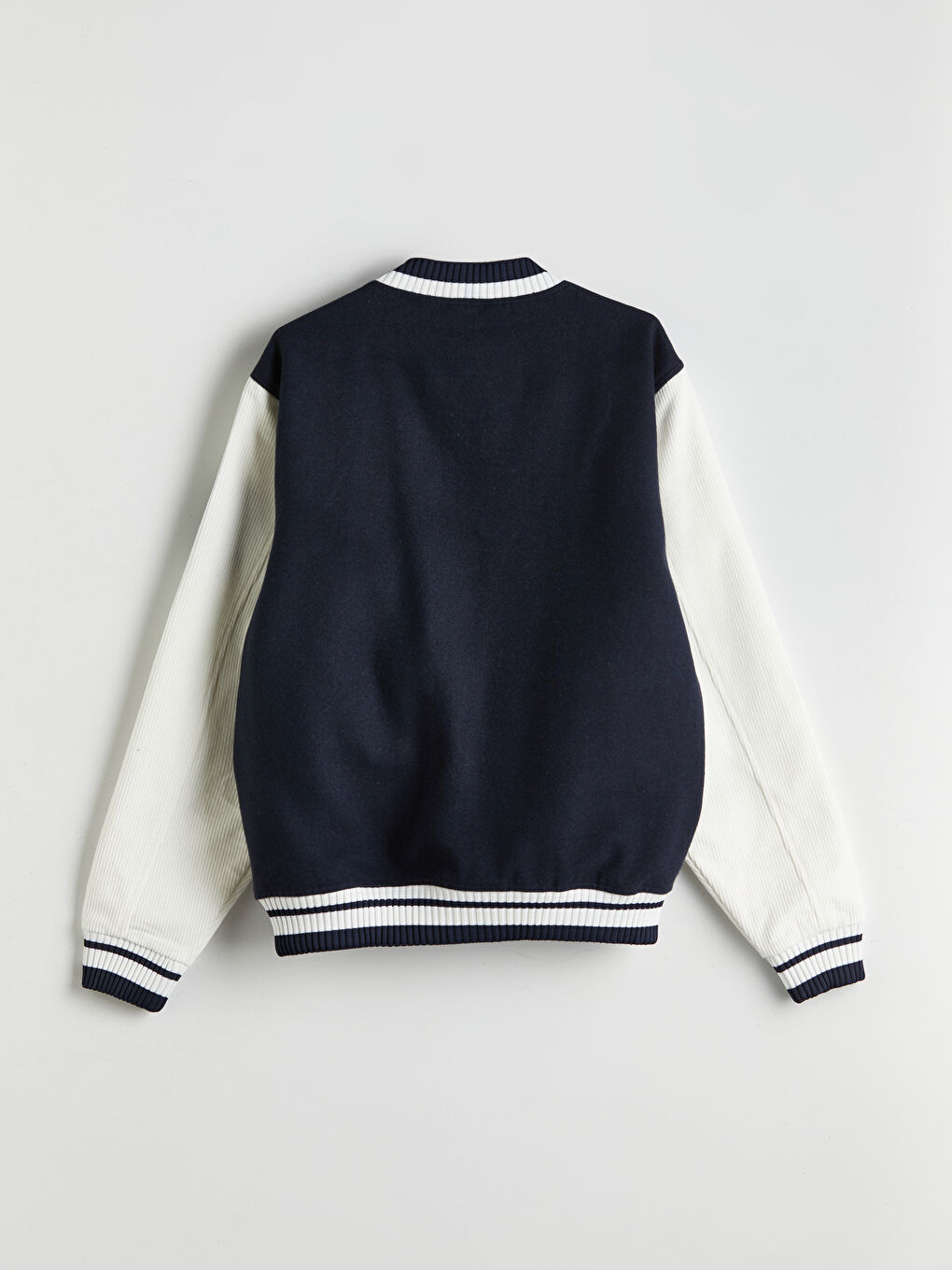 Lacivert Standart Kalıp Uzun Kollu Erkek Kolej Ceket-5