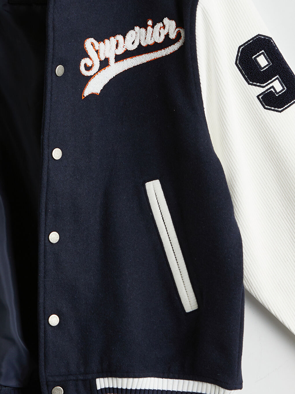 Lacivert Standart Kalıp Uzun Kollu Erkek Kolej Ceket-6