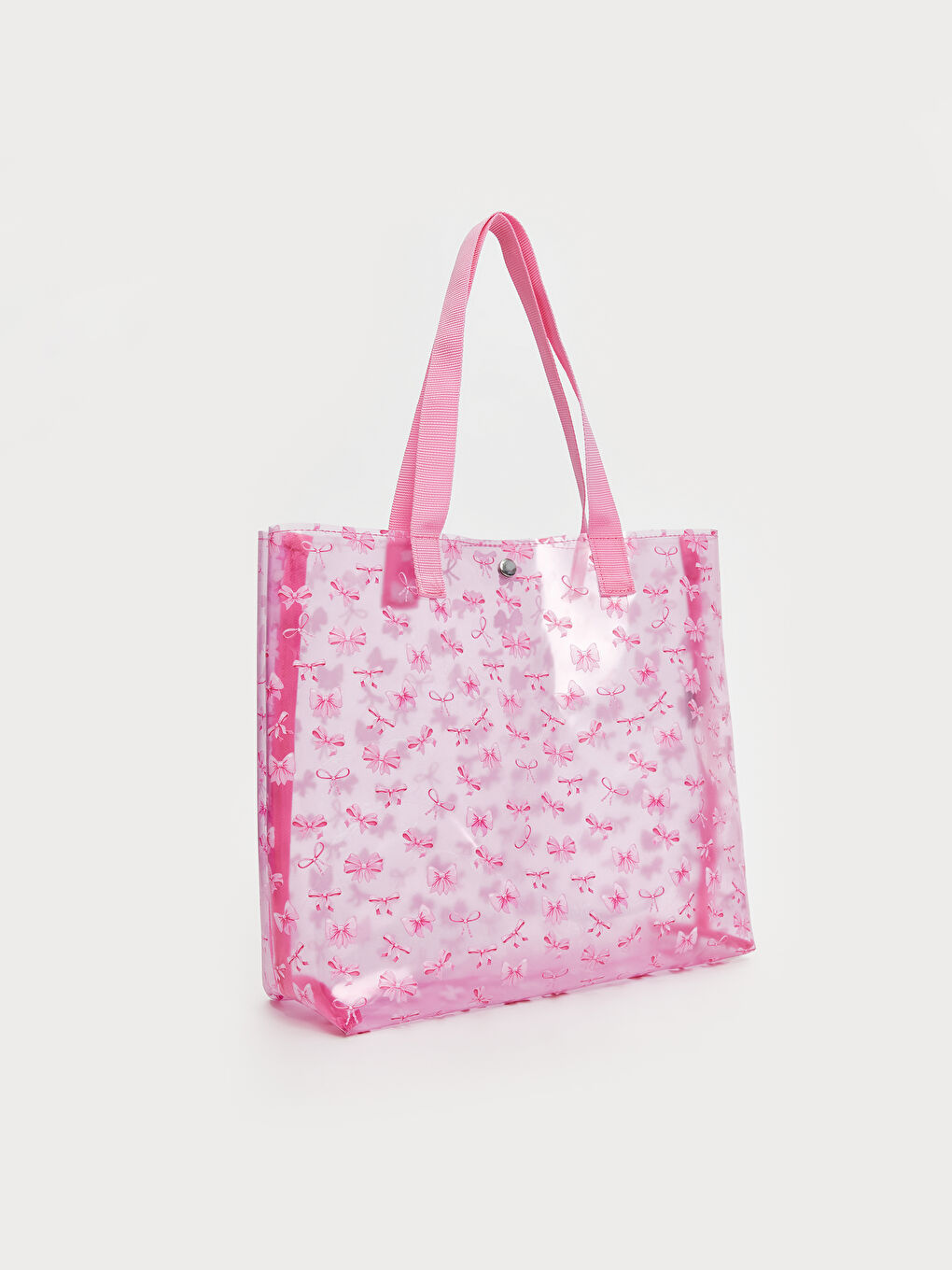 Pembe Fiyonk Baskılı Kız Çocuk Plaj Çantası