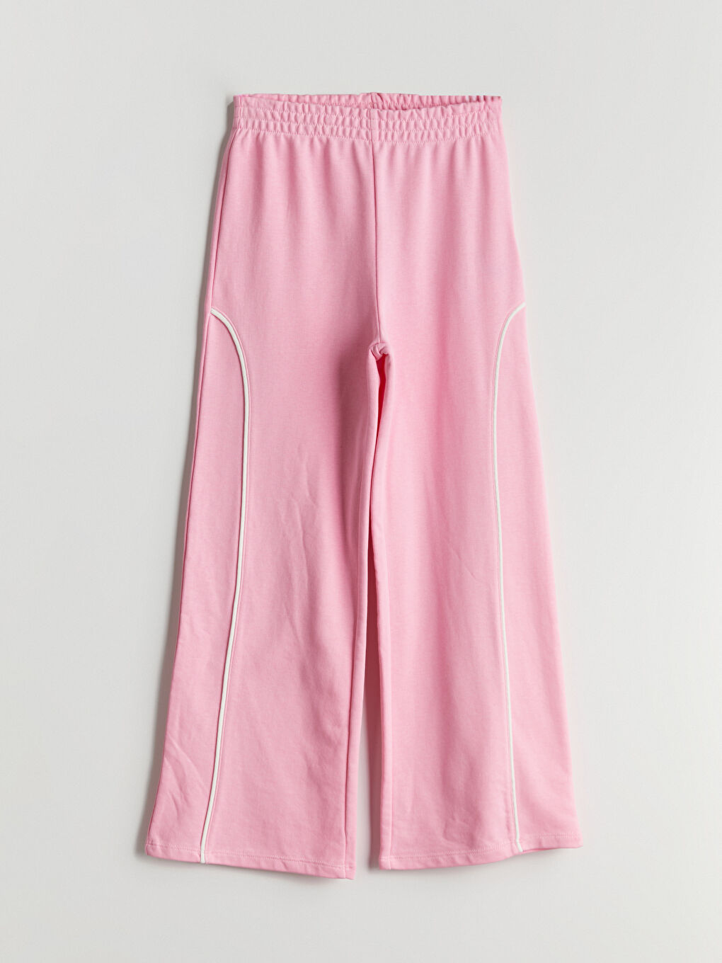 Pembe Beli Lastikli Kız Çocuk Eşofman Altı