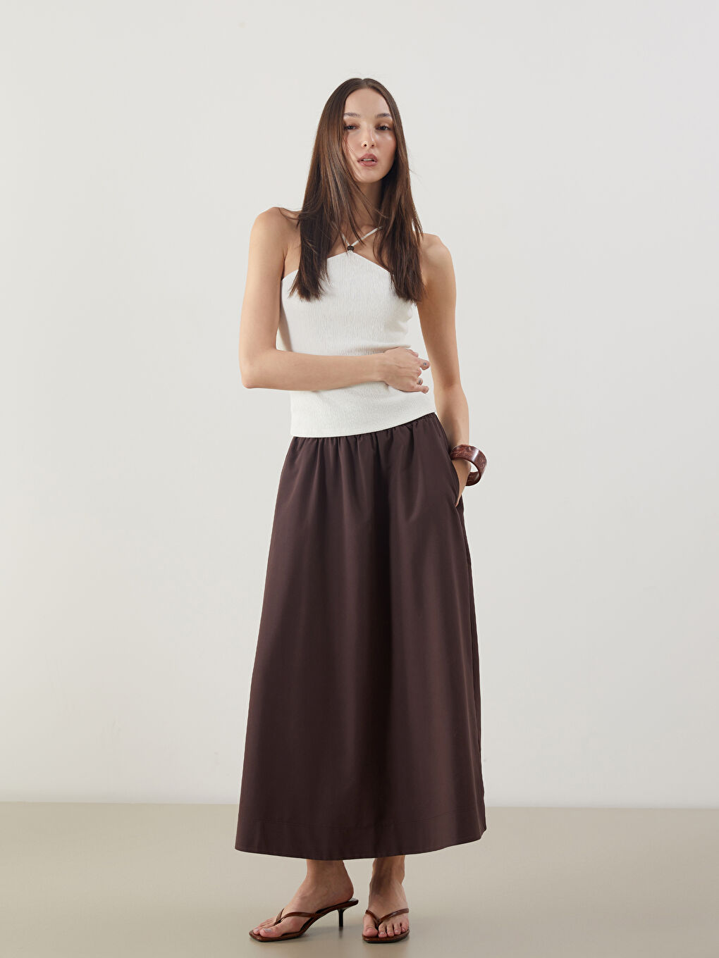 Elasticated Waist A-Line Skirt -S5ON83Z8-CT9