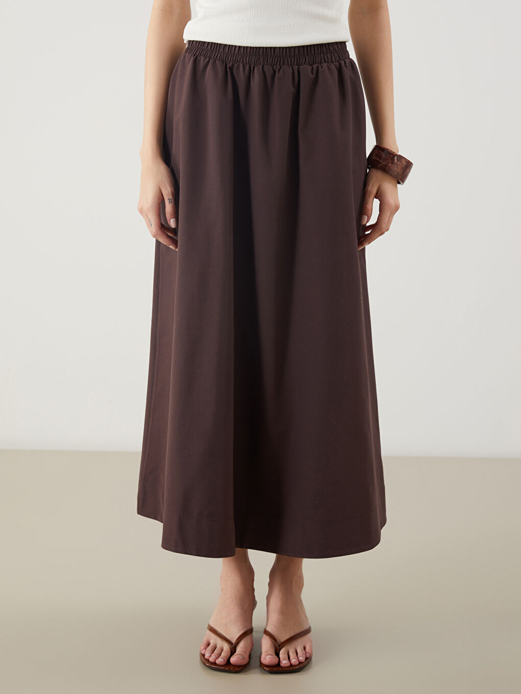 Elasticated Waist A-Line Skirt -S5ON83Z8-CT9