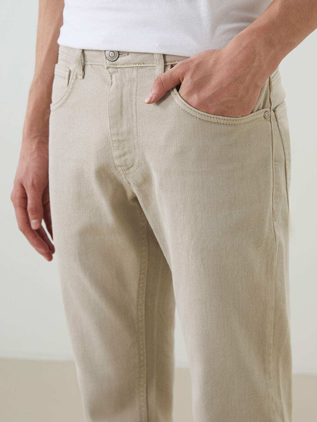 Bej 750 Slim Fit Erkek Jean Pantolon-2