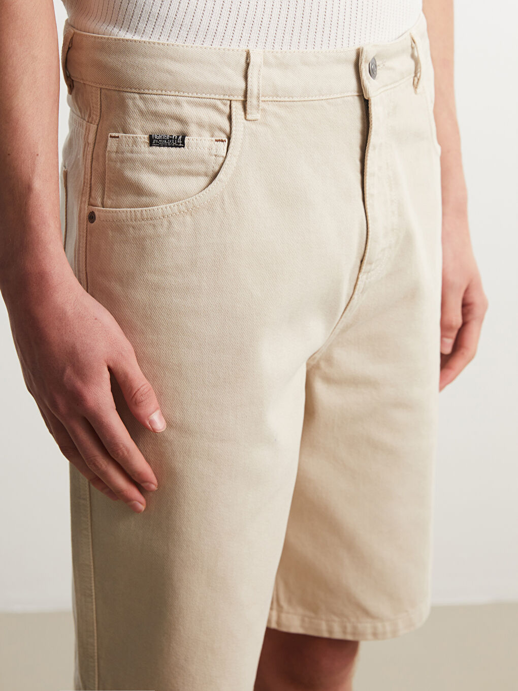Regular Fit Gabardine Men's Shorts -S5OO22Z8-HZZ