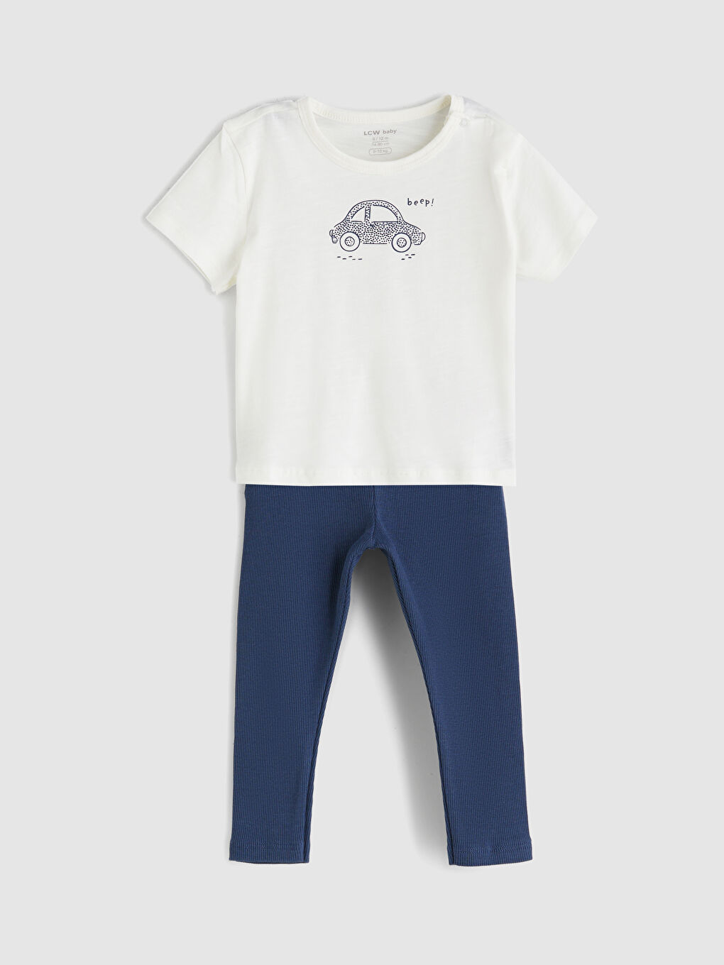 LCW baby Printed Baby Boys' T-Shirt and Leggings 2 Pack -S5OO26Z1-R9J
