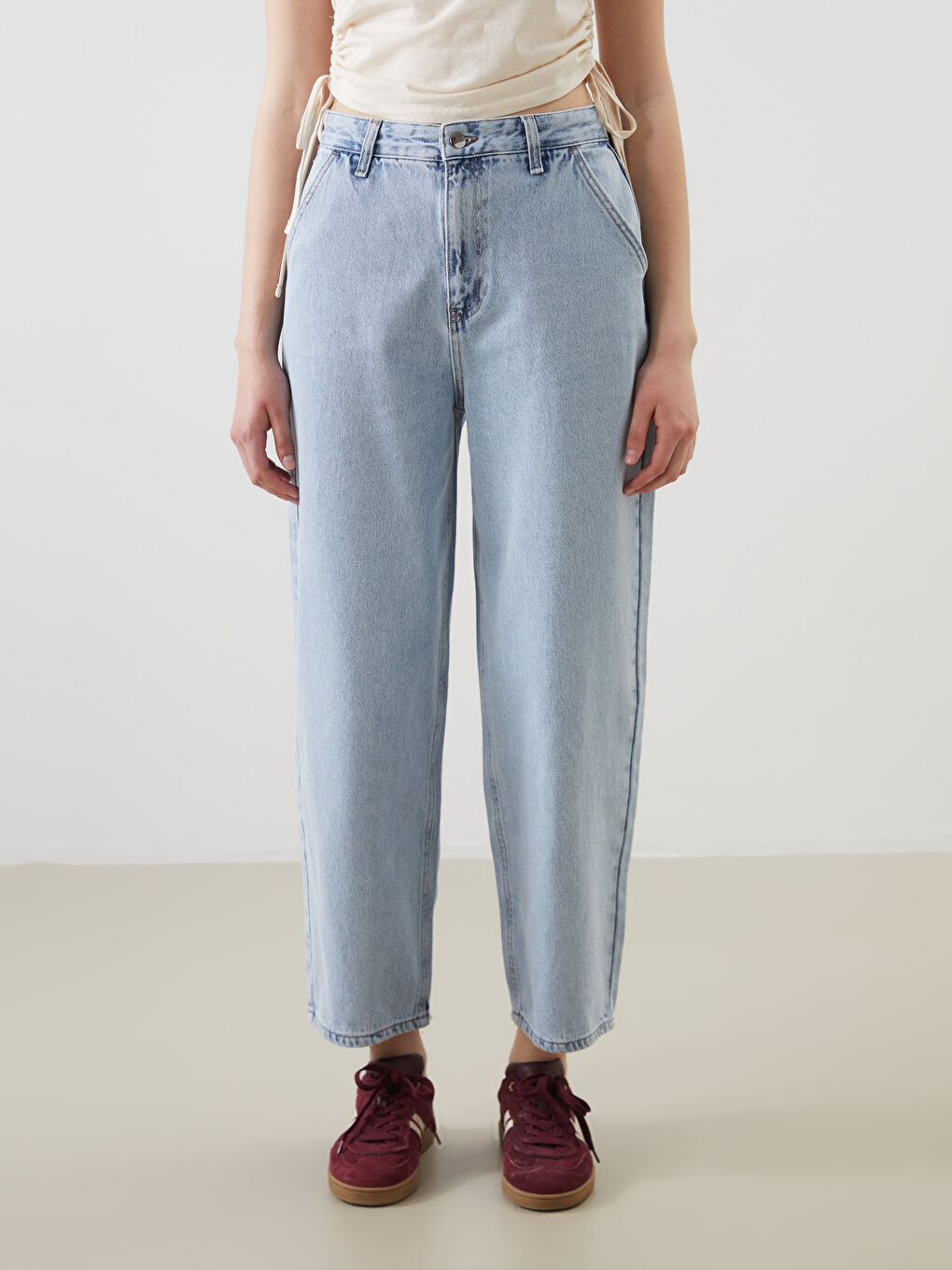 XSIDE Mavi Baggy Fit Kadın Jean Pantolon - 1