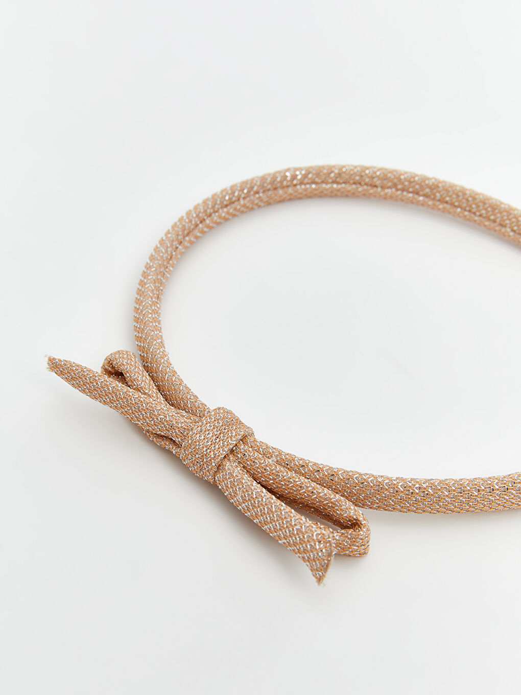 Pembe Fiyonk Desenli Kız Bebek Taç 2'li-2