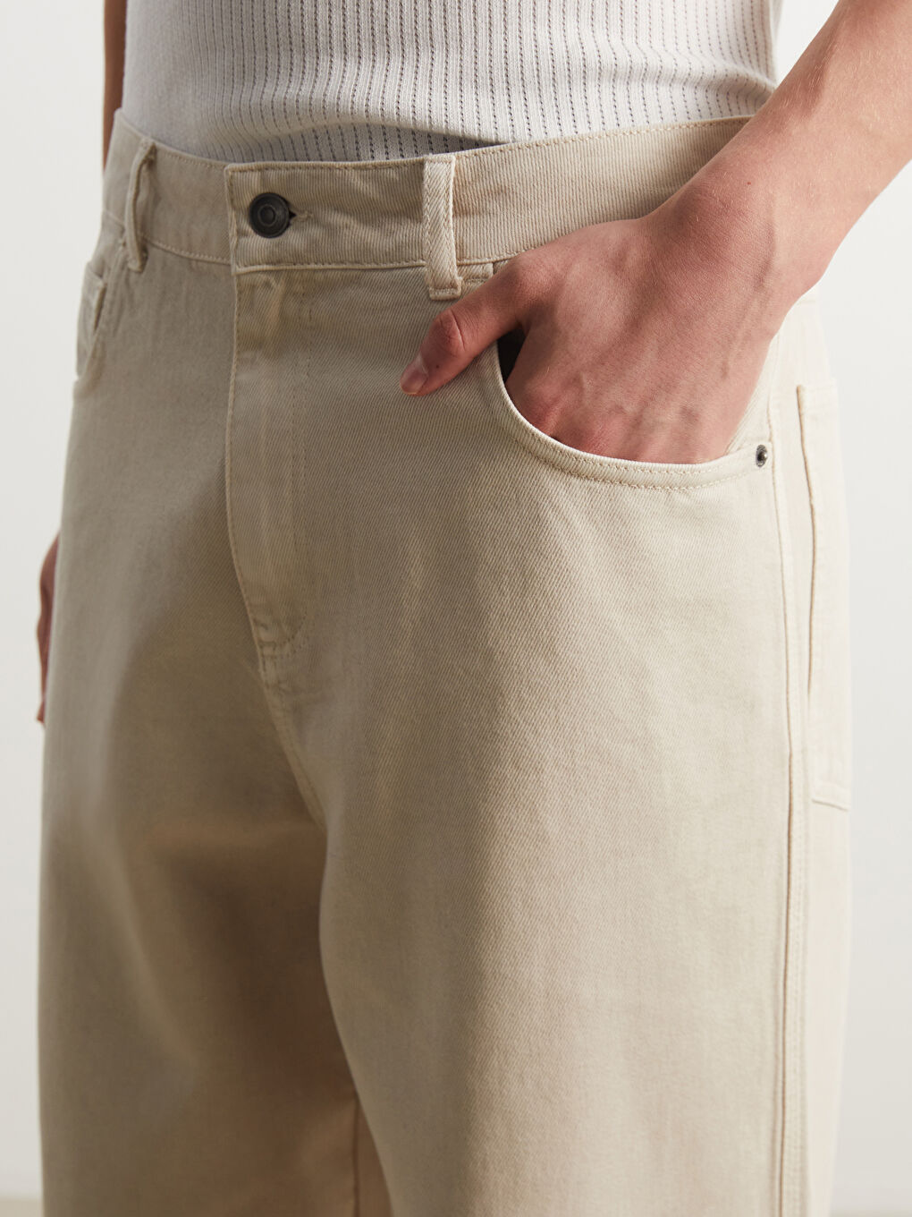 Standard Fit Twill Men's Trousers -S5OO59Z8-HZZ