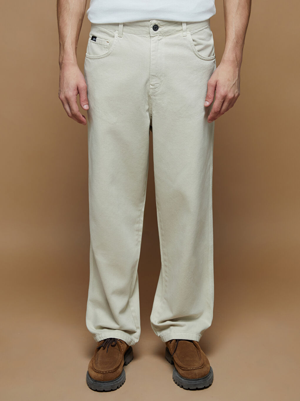 بنطلون تويل رجالي بقصة عادية-2