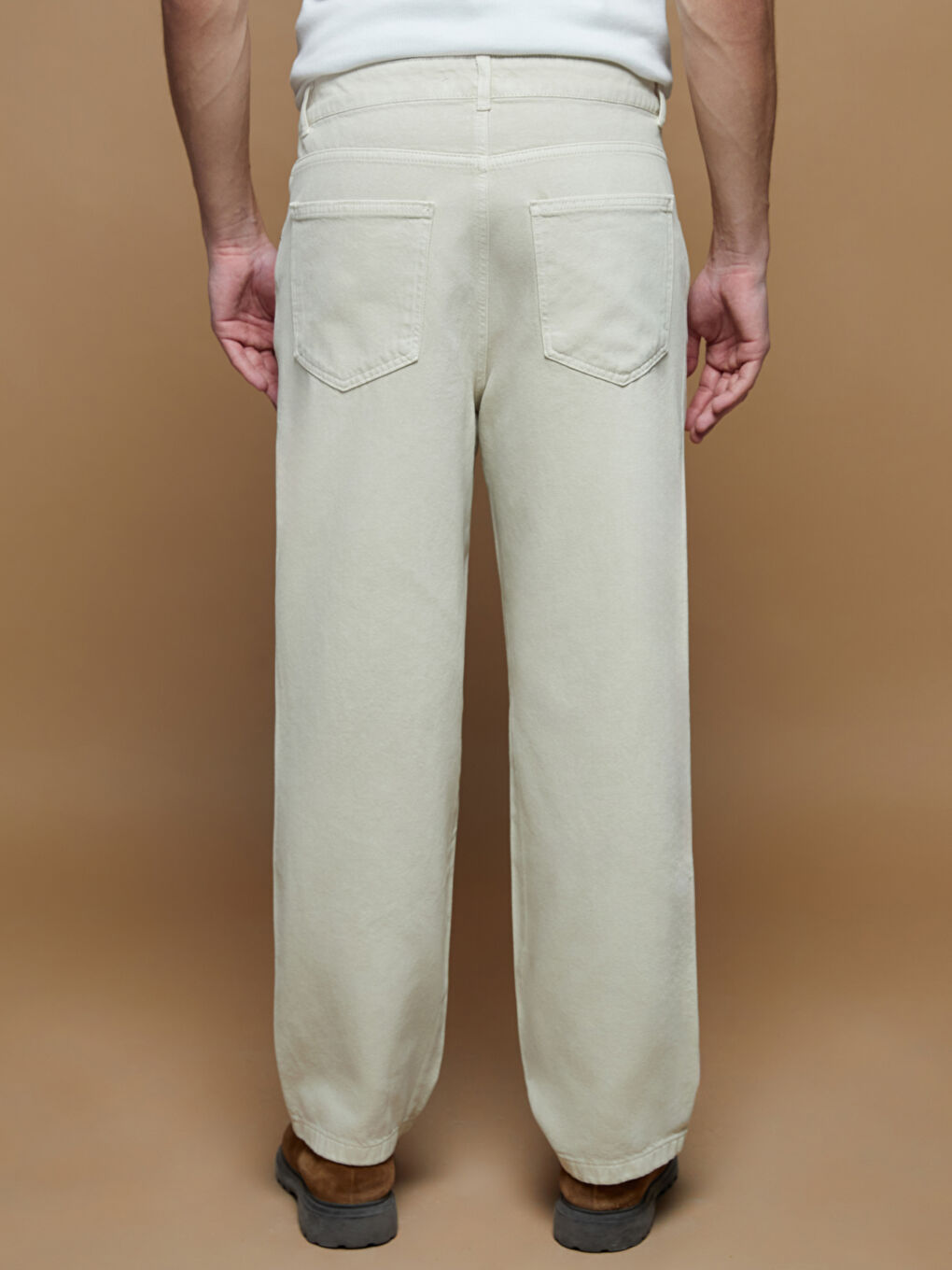 بنطلون تويل رجالي بقصة عادية-6