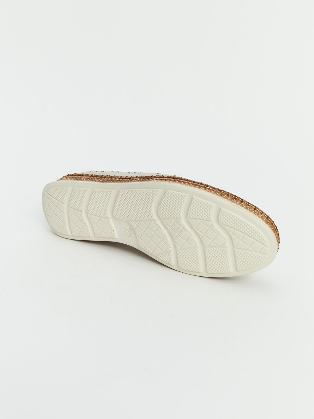 Bej Hasır Tabanlı Kadın Casual Ayakkabı-4