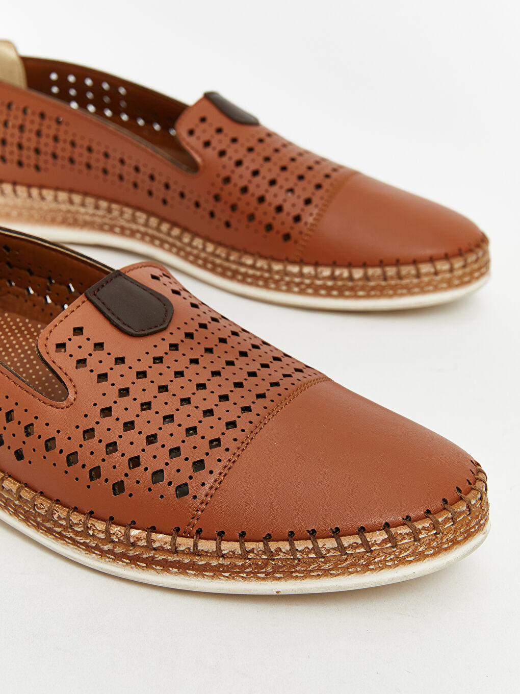 Kahverengi Hasır Tabanlı Kadın Casual Ayakkabı-2