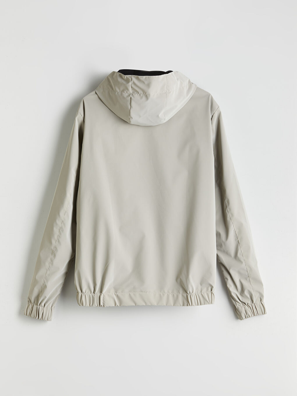 Bej Standart Kalıp Kapüşonlu Erkek Mont-6