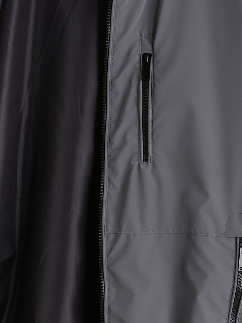 Antrasit Standart Kalıp Kapüşonlu Erkek Mont-6