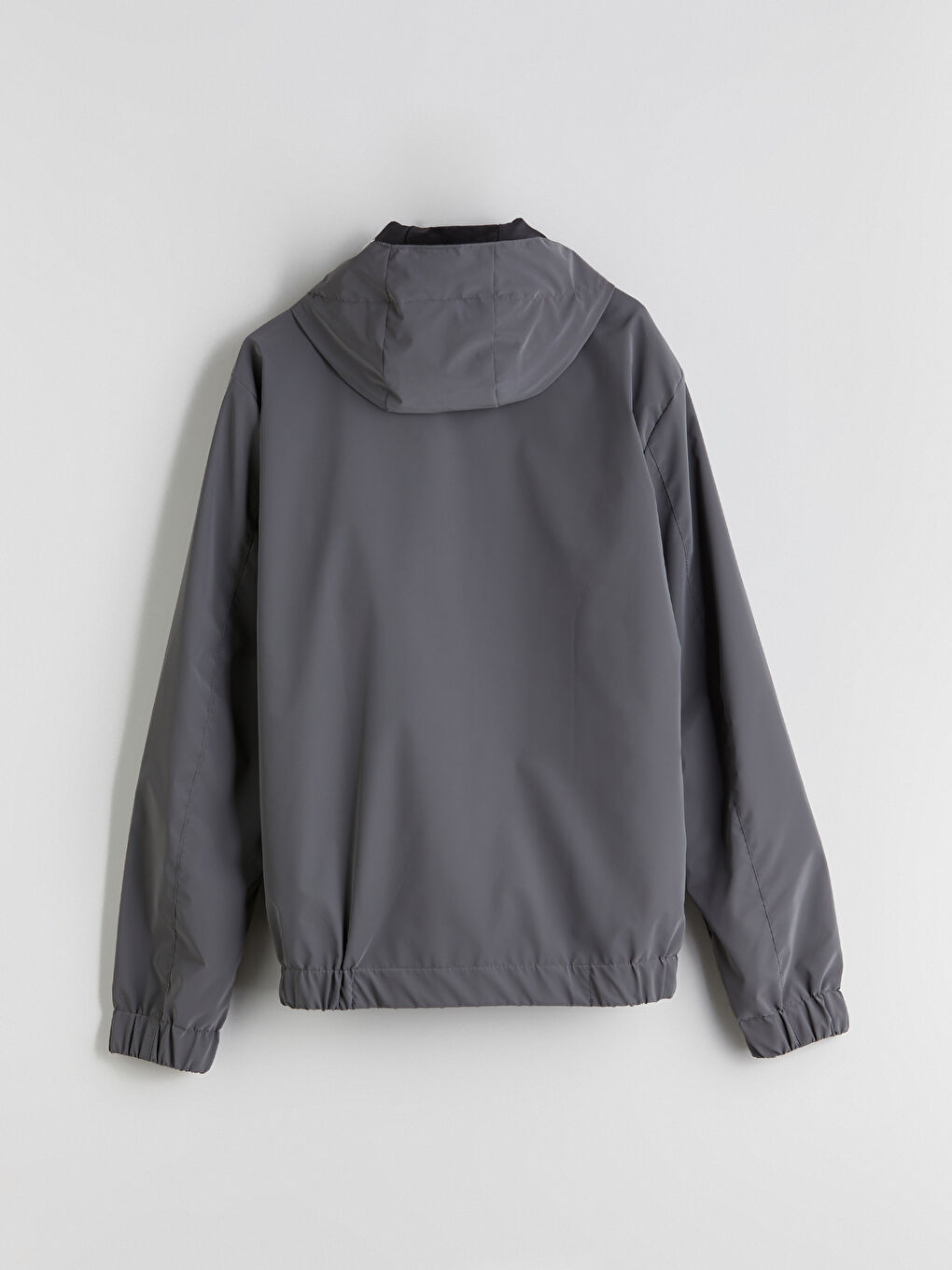 Antrasit Standart Kalıp Kapüşonlu Erkek Mont-7