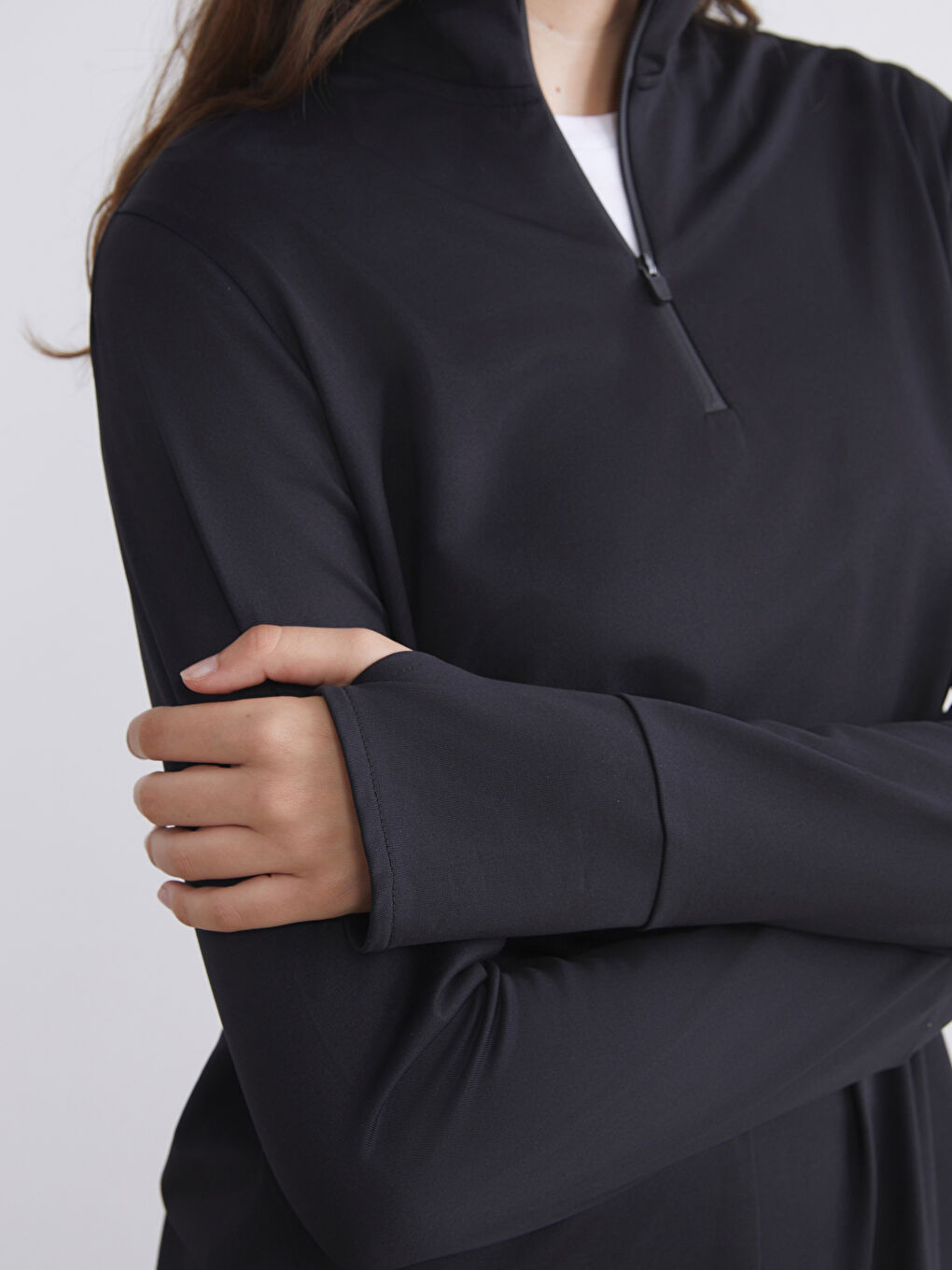 Siyah Dik Yaka Kadın Tunik-2