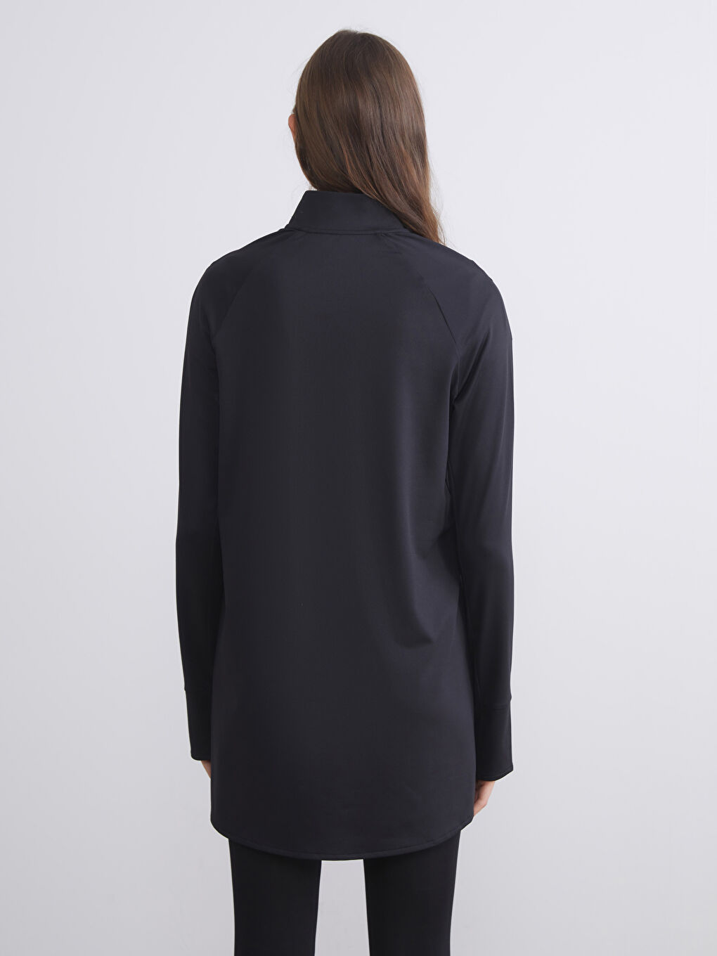 Siyah Dik Yaka Kadın Tunik-3