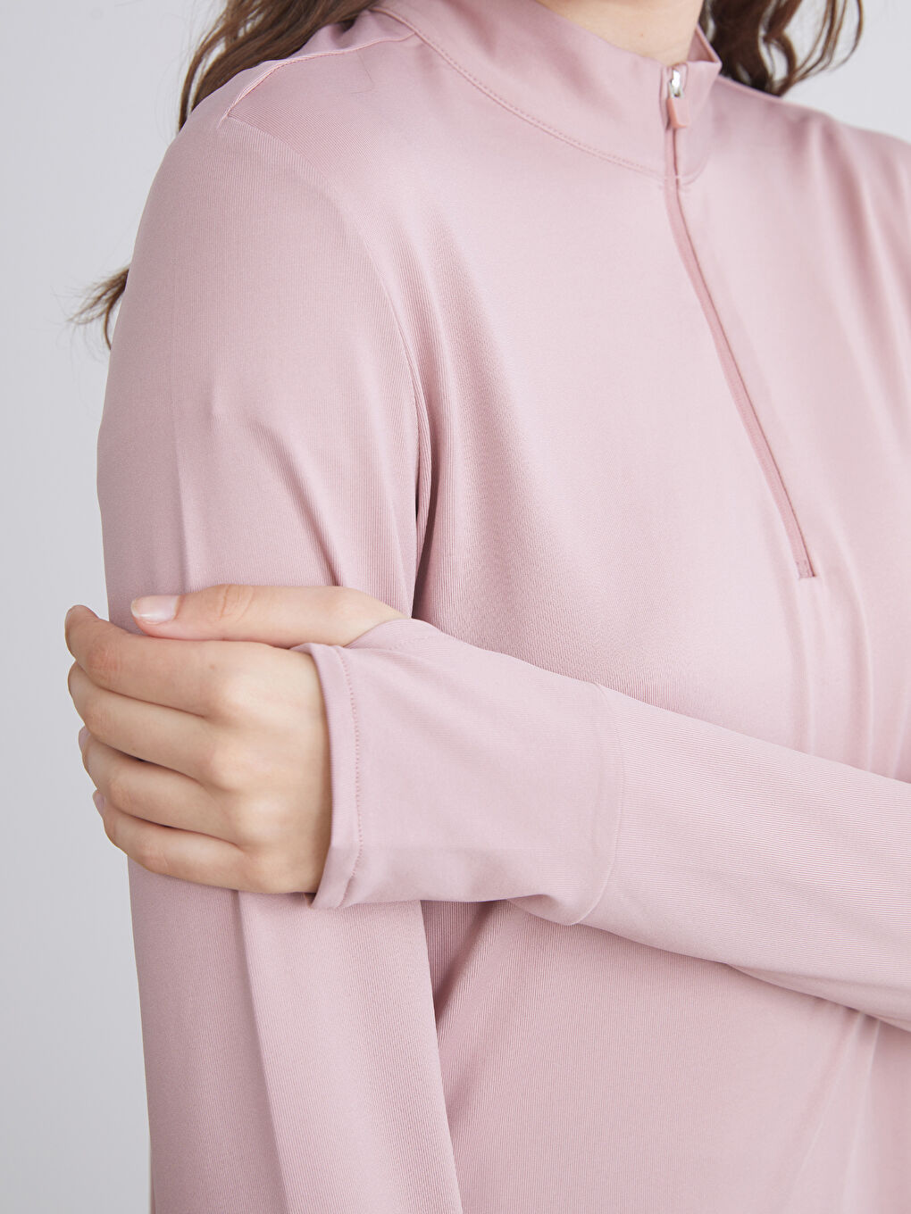 Pembe Dik Yaka Kadın Tunik-2