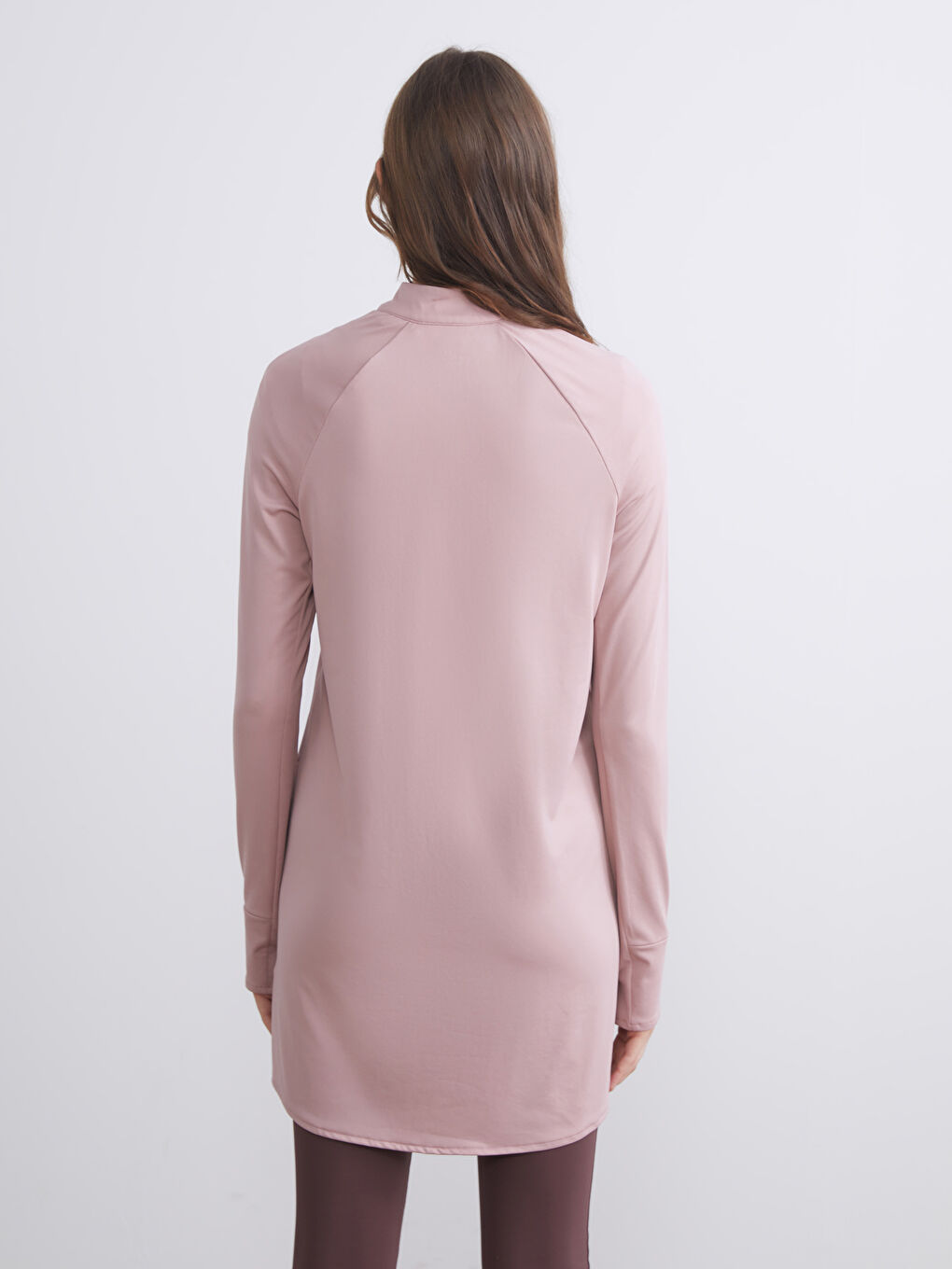 Pembe Dik Yaka Kadın Tunik-3
