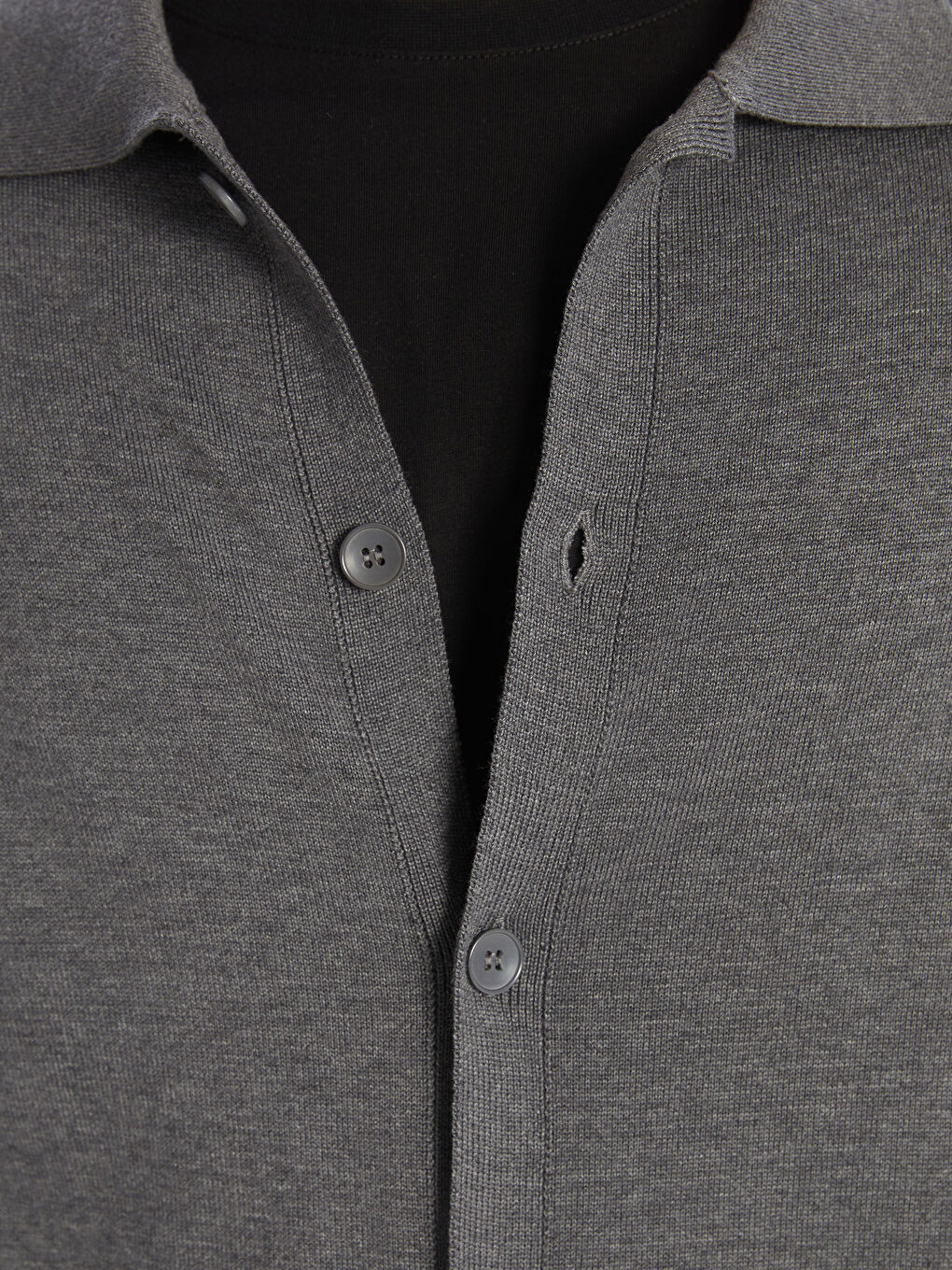 Standard Fit Polo Neck Men's Knitwear Cardigan -S5OO81Z8-DNJ