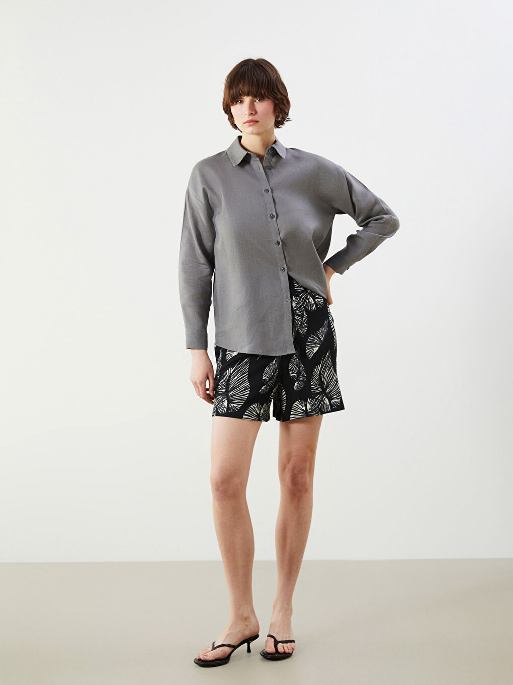 Elasticated Waist Floral Women's Shorts -S5OO87Z8-LQJ