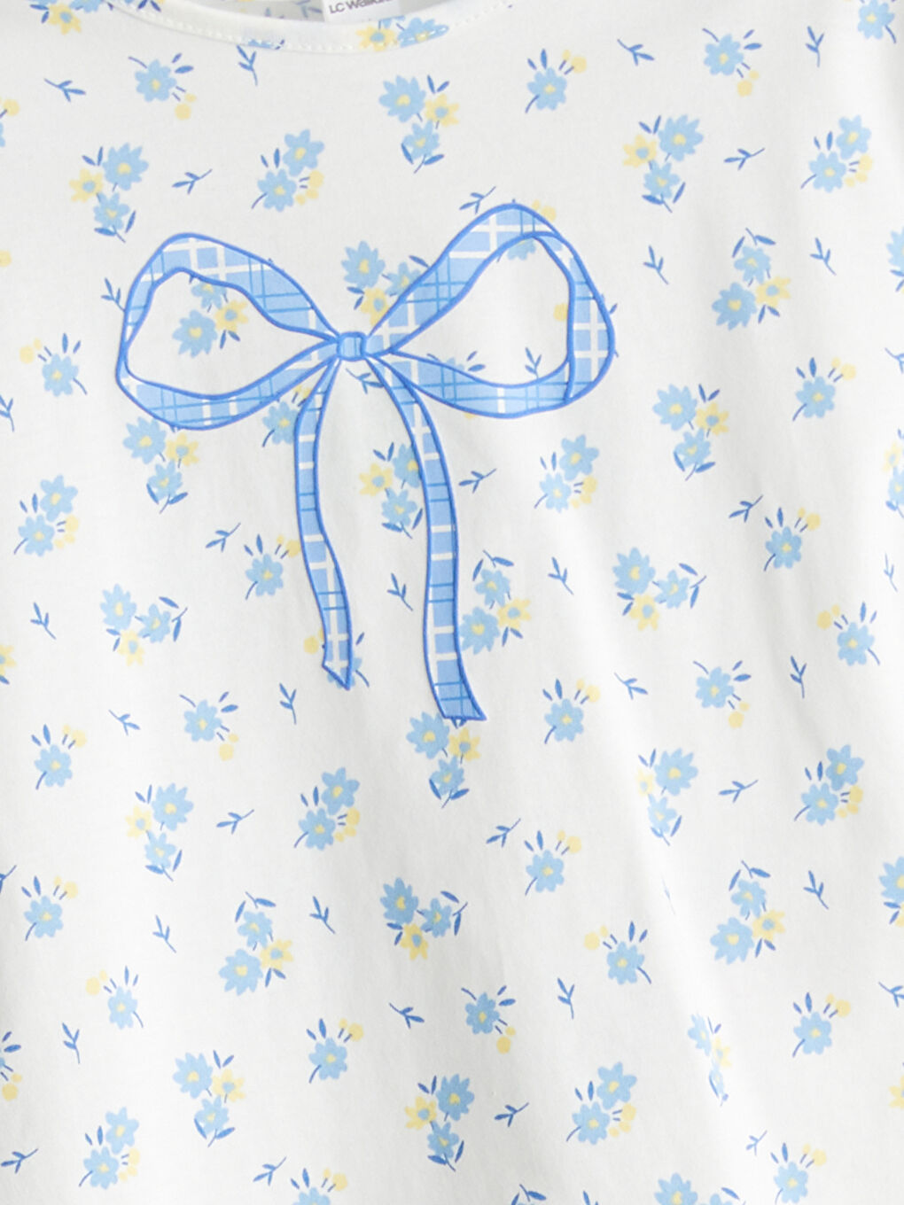 Crew Neck Ribbon Detail Girls T-Shirt -S5OO92Z1-LRA