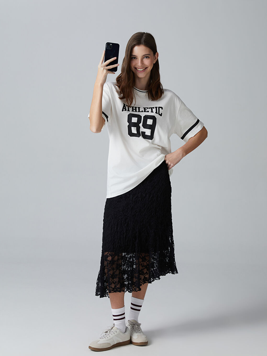 Teenage Girl BLACK Skirt -S5OP04Z4-CVL